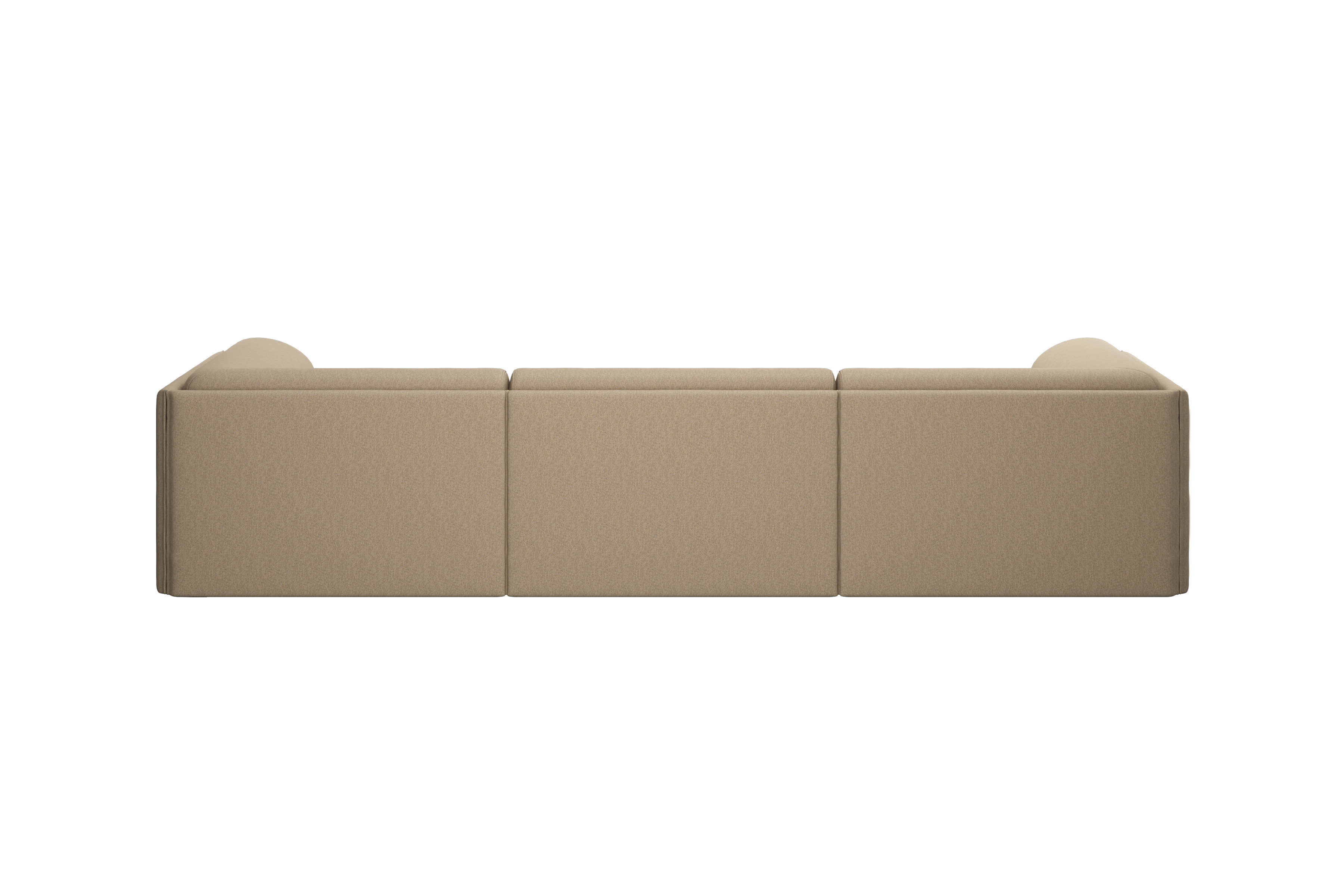 Palo Block 3-seater Sofa Low Back with Armrests, Beige, Art. no. 31408 (image 2)