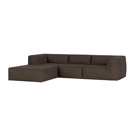 Great 3-seater Sofa Narrow Chaise Left, Safire 0003