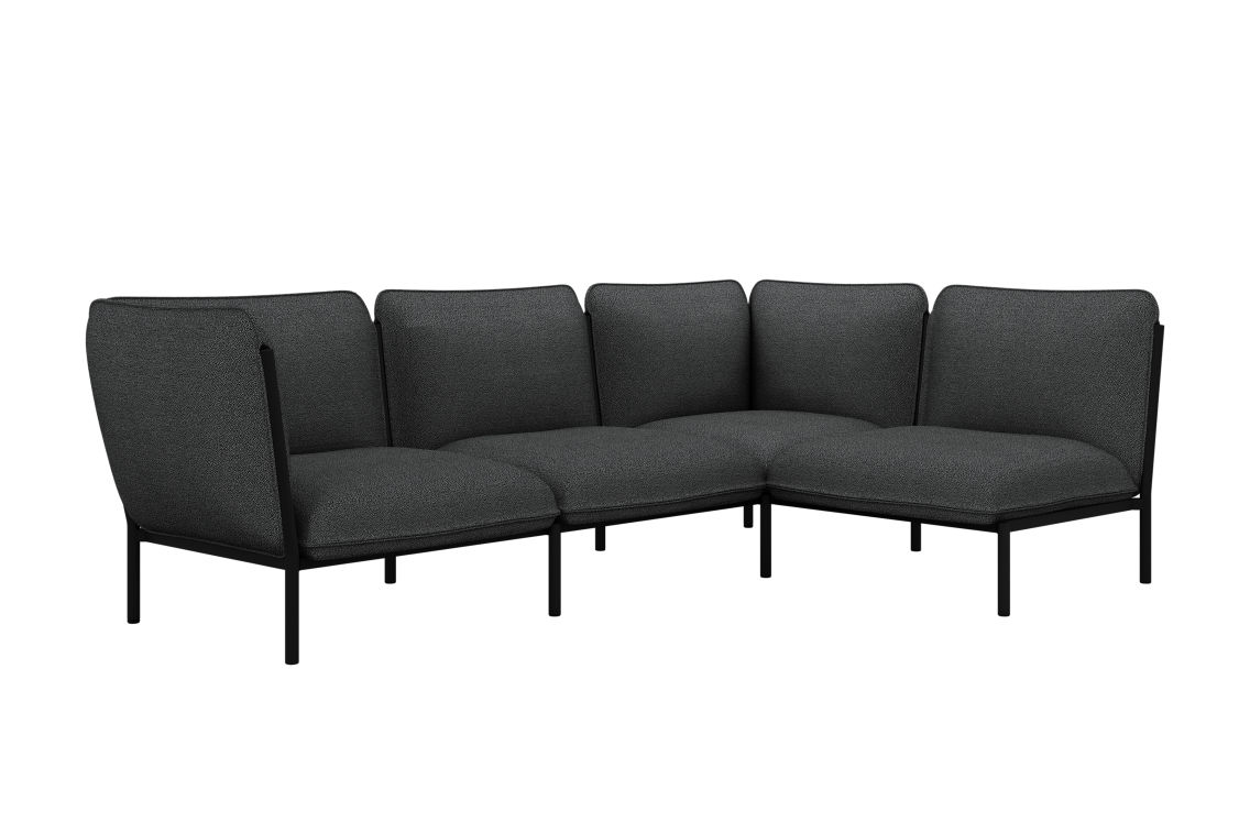 Kumo Corner Sofa Right with Armrest, Graphite, Art. no. 30444 (image 2)