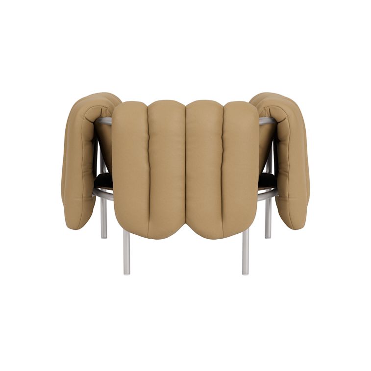 Puffy Lounge Chair, Elmosoft Leather 03009 / Stainless (UK), Art. no. 90134 (image 5)