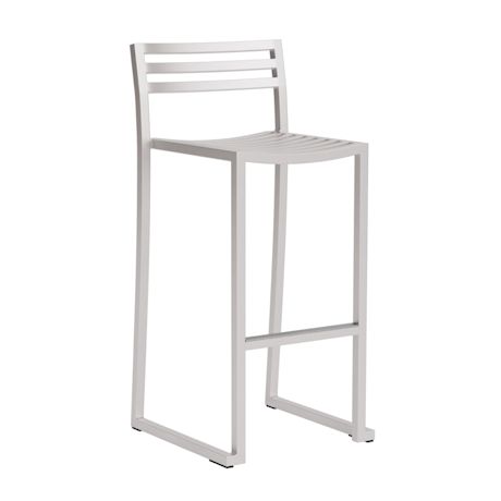 Chop Bar Chair, Sandblasted Stainless Steel