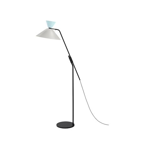 Alphabeta Floor Lamp, Soft Blue / Silk Grey