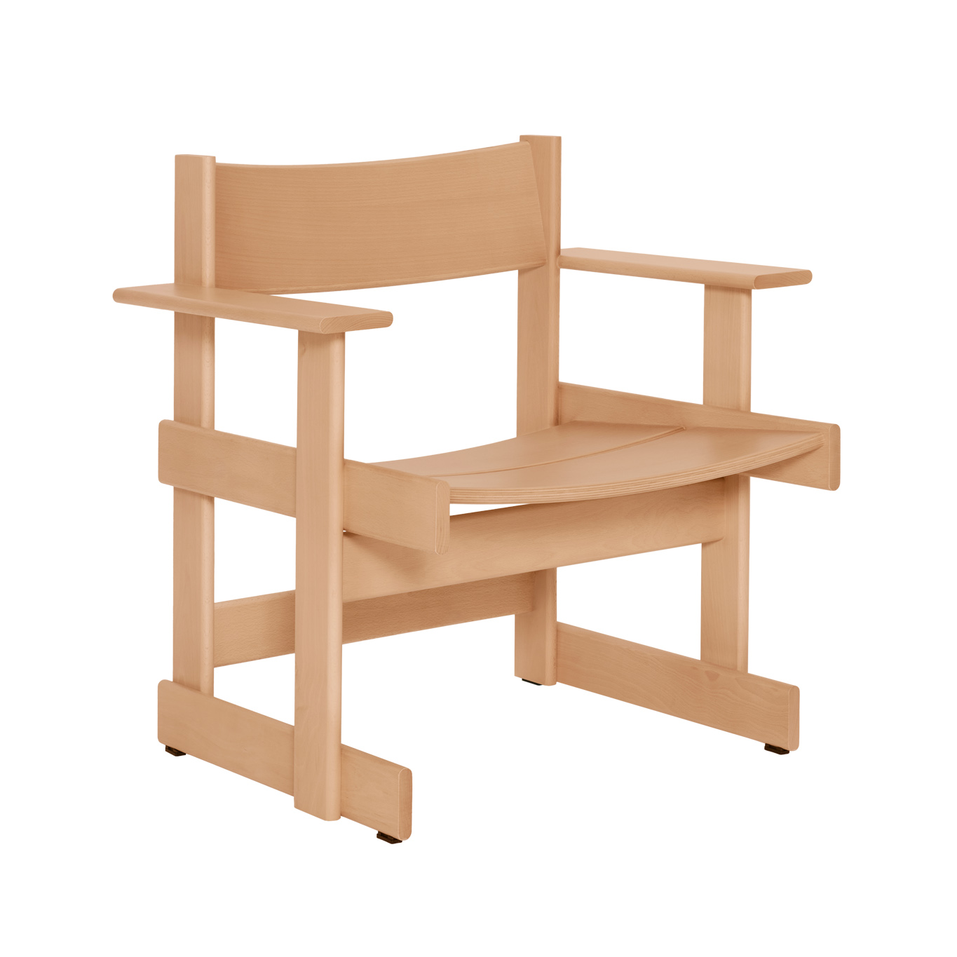 Bullnose Lounge Chair, Natural