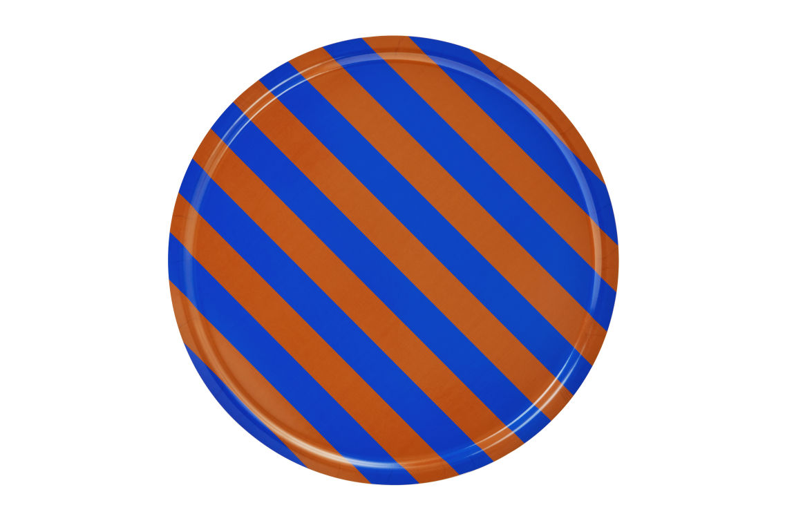 Stripe Tray Large, Terracotta / Cobalt, Art. no. 31049 (image 1)