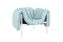 Puffy Lounge Chair, Light Blue Leather / Cream, Art. no. 20480 (image 1)