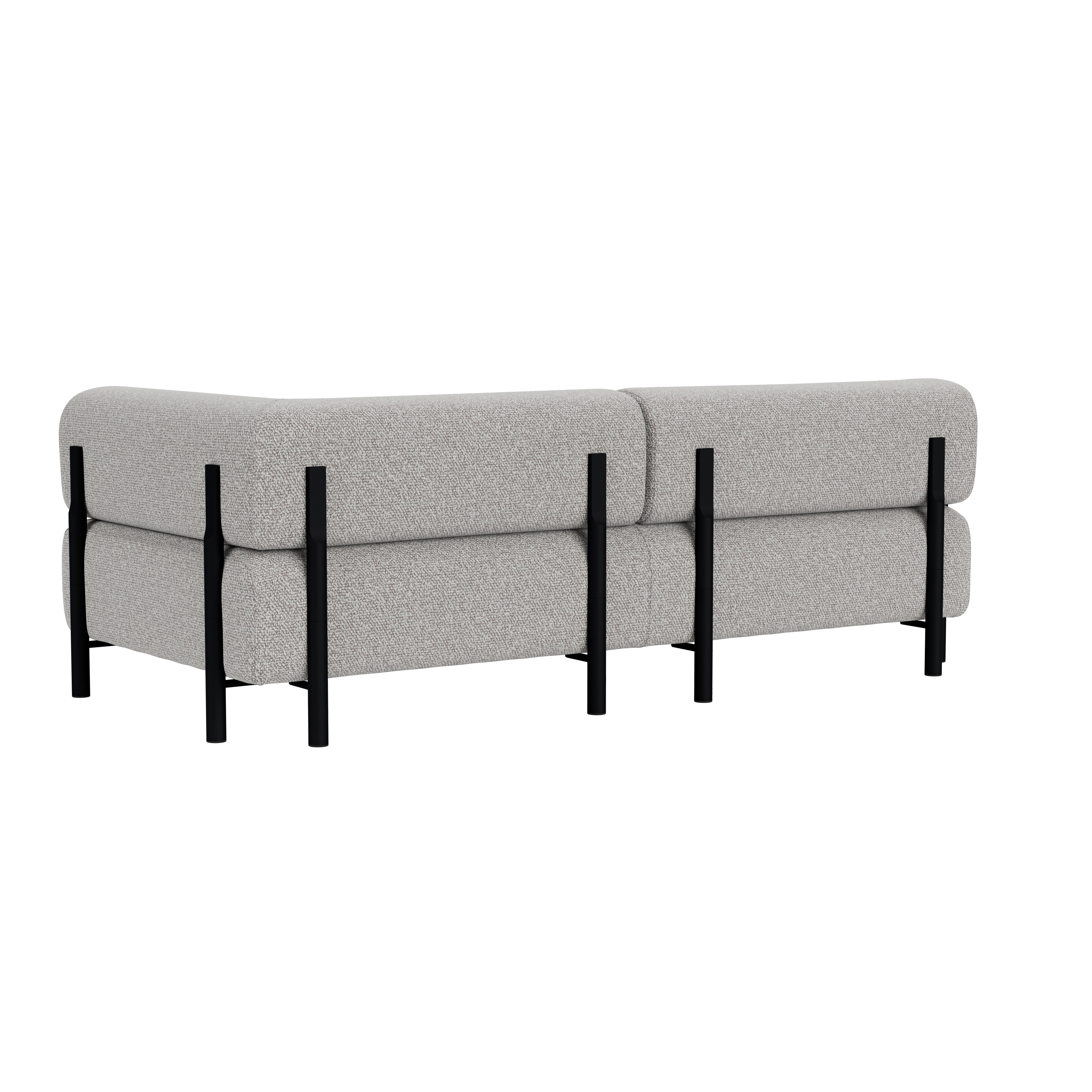 Palo 2-seater Sofa Chaise Right, Storr 612/Black