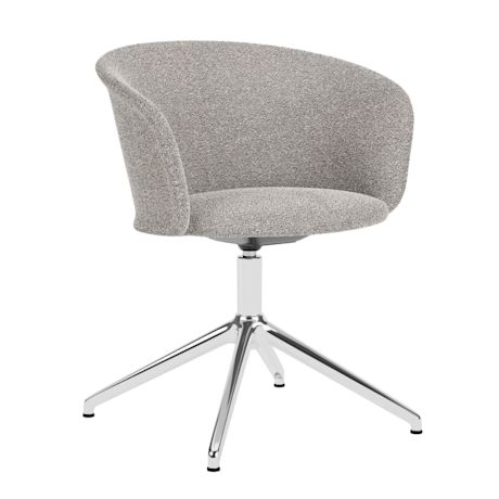 Kendo Swivel Chair 4-star Return, Porcelain / Polished