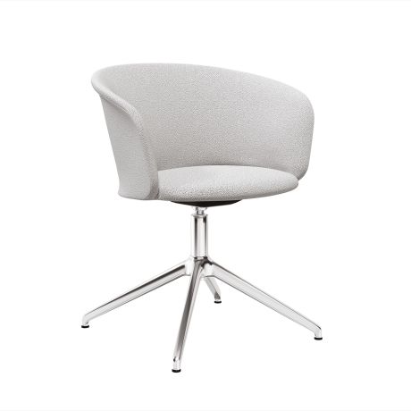 Kendo Swivel Chair 4-star Return, Porcelain / Polished (UK)