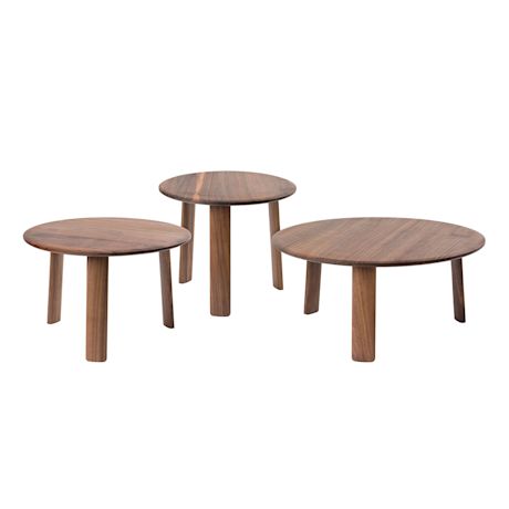 Alle Coffee Coffee Table Small + Medium + Large, Walnut