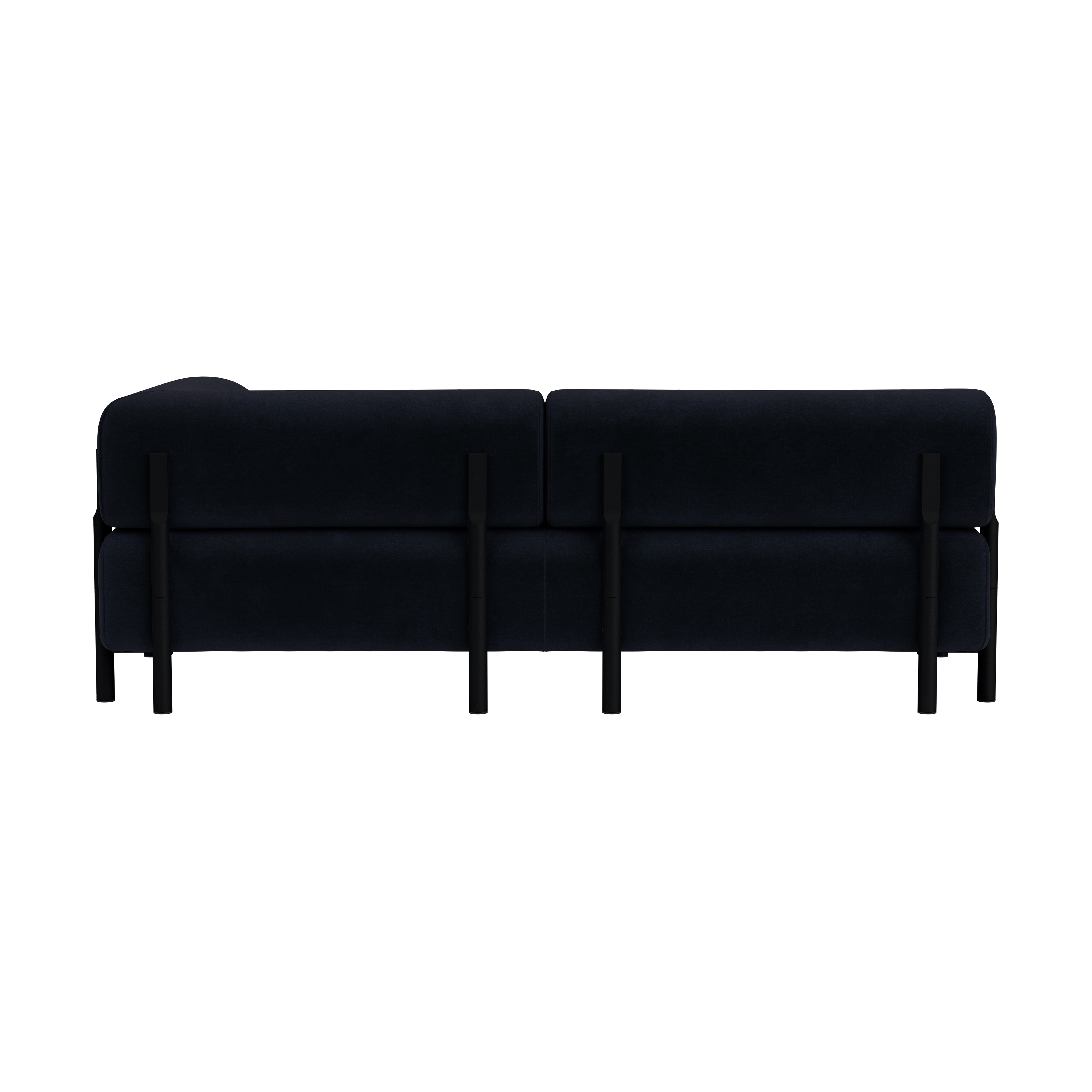 Palo 2-seater Sofa Chaise Right, Velluto Coex VL30/Black, Art. no. 31875 (image 2)
