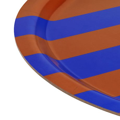 Stripe Tray Medium, Terracotta / Cobalt