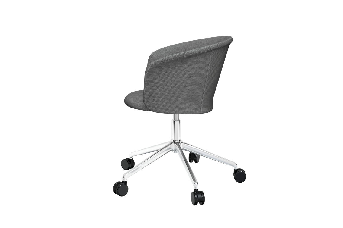 Kendo Swivel Chair 5-star Castors, Grey / Polished (UK), Art. no. 20551 (image 3)