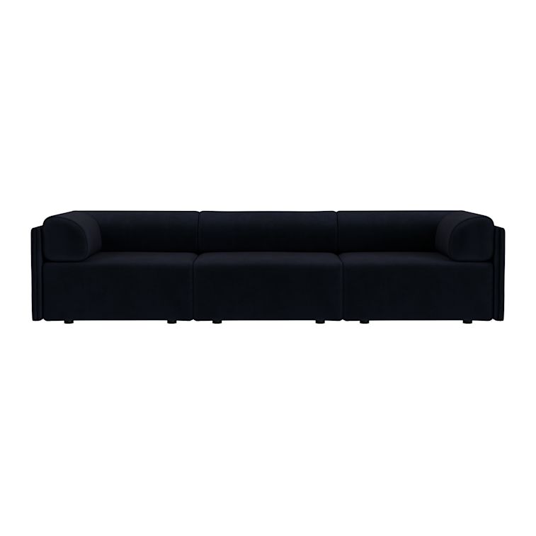 Palo Block 3-seater Sofa Low Back with Armrests, Velluto Coex VL30, Art. no. 31930 (image 2)