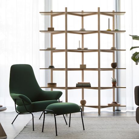 Zig Zag Shelf High, Oak