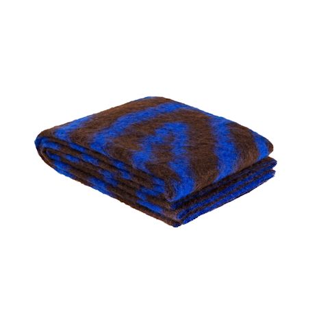 Monster Throw, Ultramarine Blue / Brown Wiggle