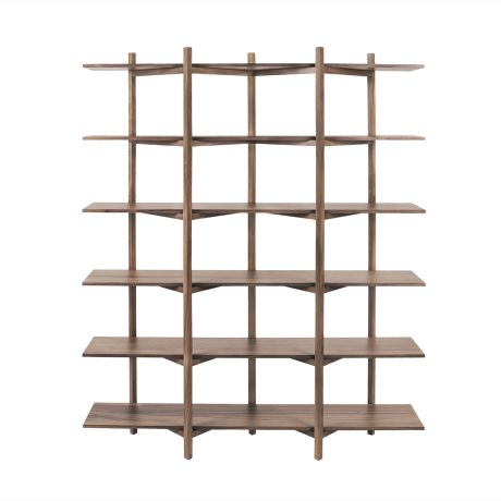 Zig Zag Shelf High, Walnut