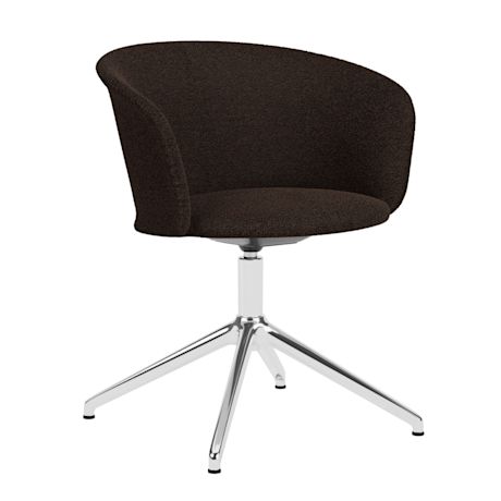 Kendo Swivel Chair 4-star Return, Rosewood / Polished