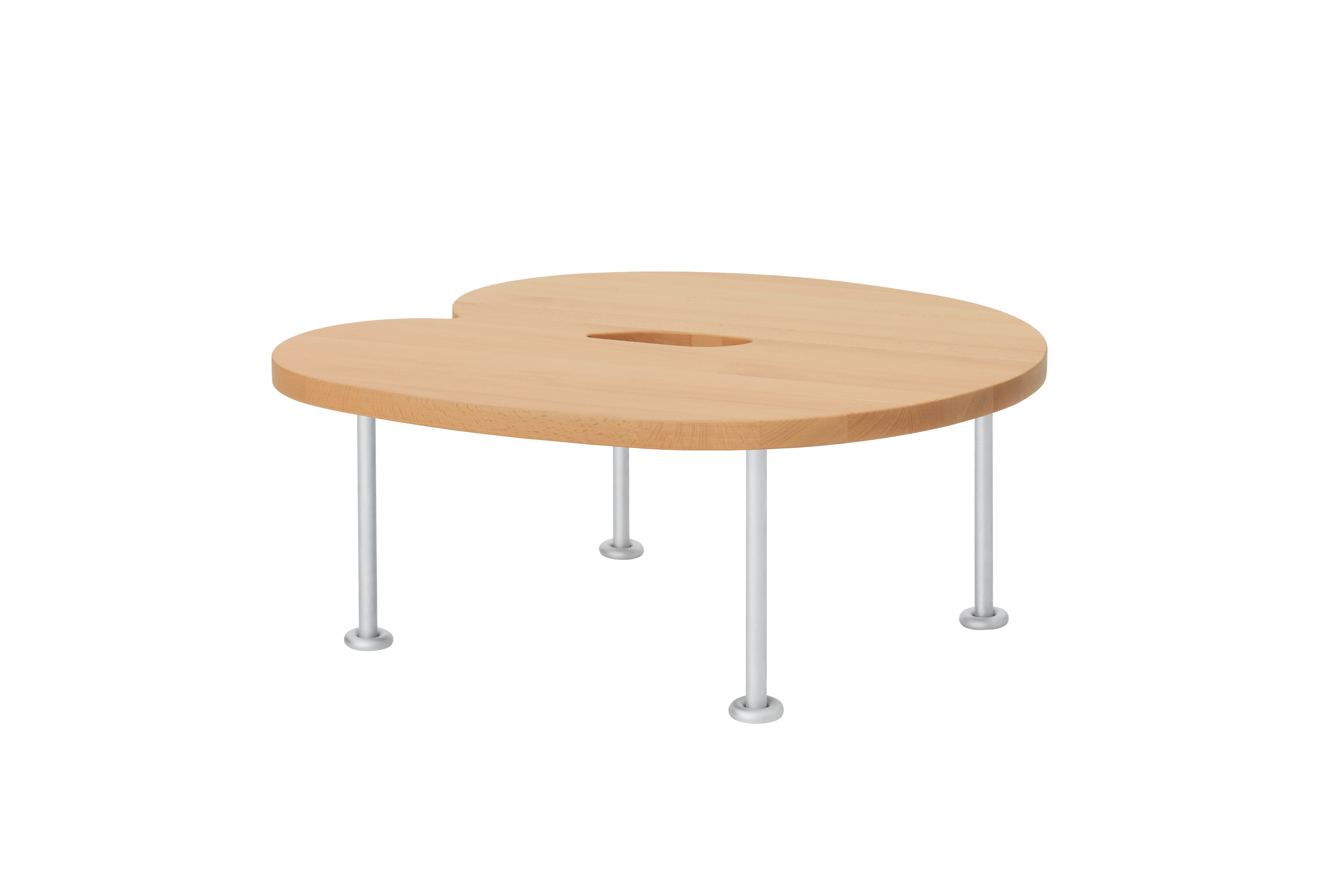 Worm Coffee Table Round, Beech/Steel, Art. no. 31380 (image 1)