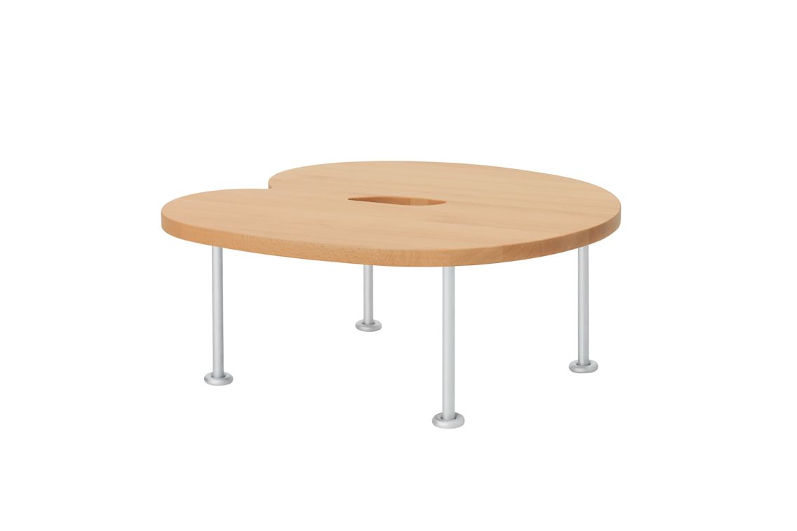 Worm Coffee Table Round, Beech/Steel, Art. no. 31380 (image 1)