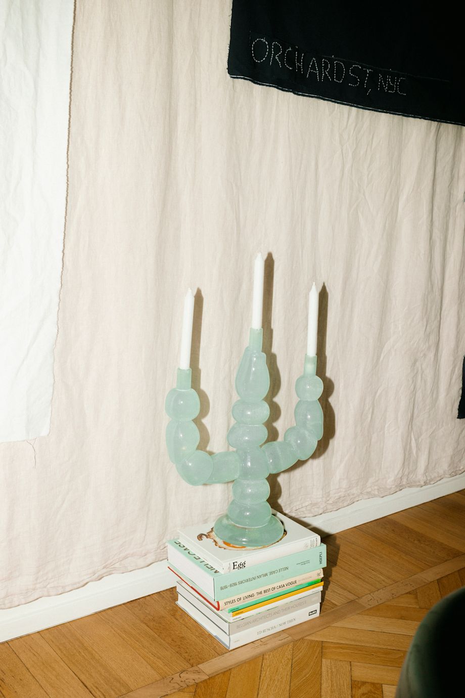 A lifestyle image featuring Bubble Candelabra, a Hem X limited edition piece.