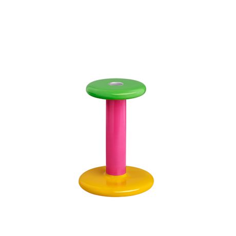 Pesa Candle Holder Medium, Green / Magenta / Honey Yellow