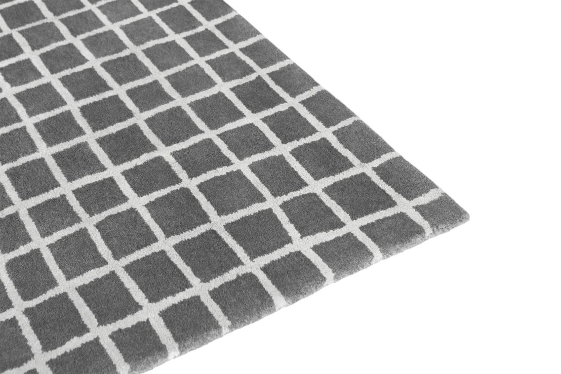 Grid Rug Large, Grey / White, Art. no. 50013 (image 3)