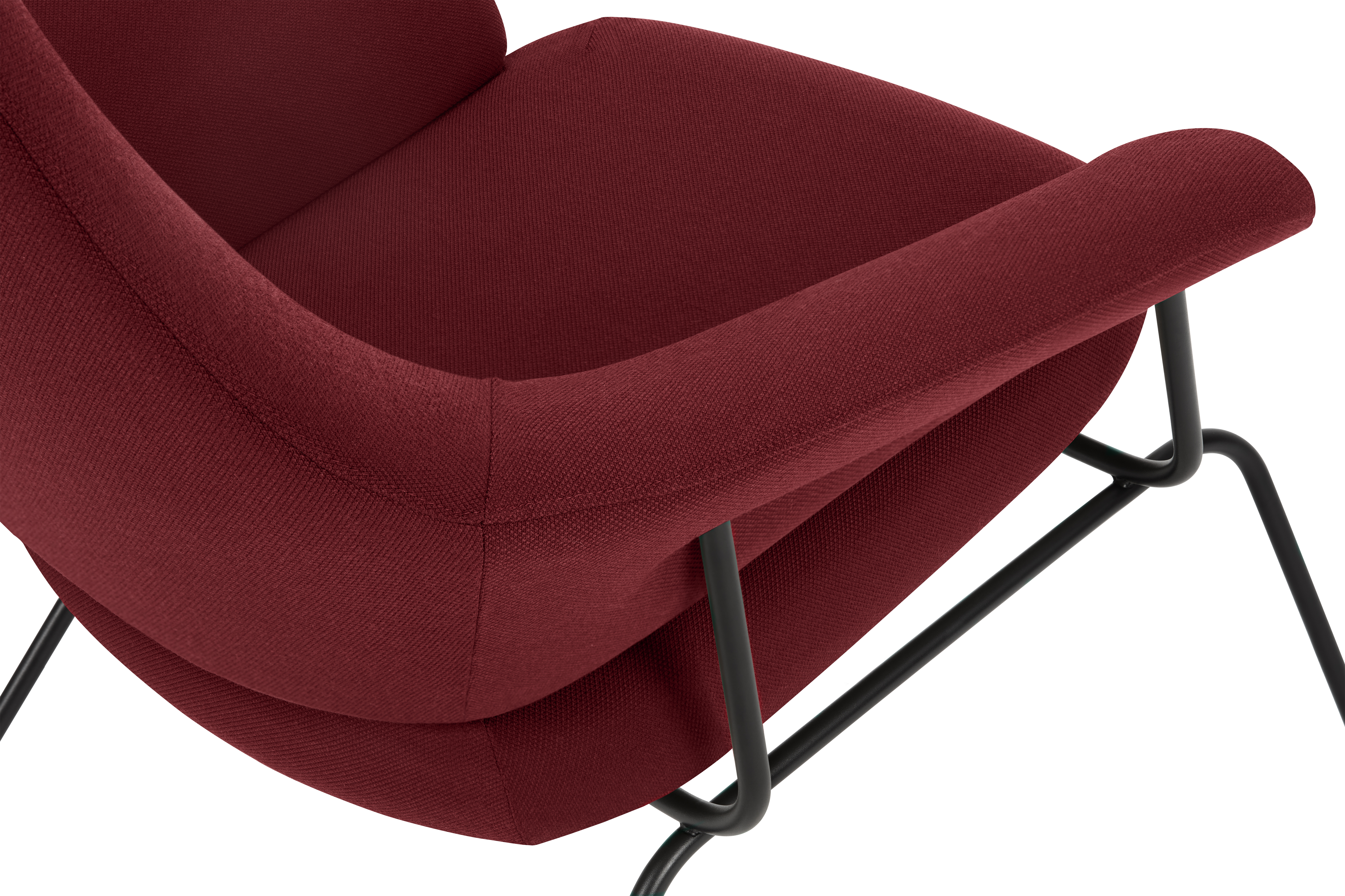 Burgundy chair outlet with ottoman