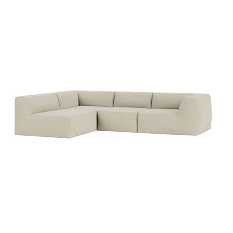 Great 3-seater Sofa Narrow Corner Left, Safire 0014