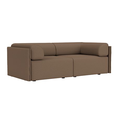Palo Block 2-seater Sofa Low Back with Armrests, Autumn 361
