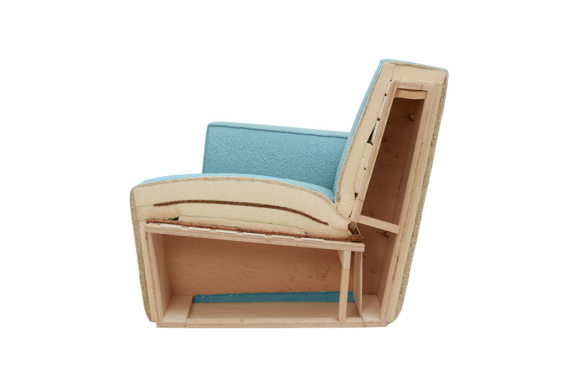 Hunk Lounge Chair With Armrests, Chocolate (UK), Art. no. 31286 (image 7)