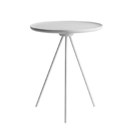 Key Side Table, White / White