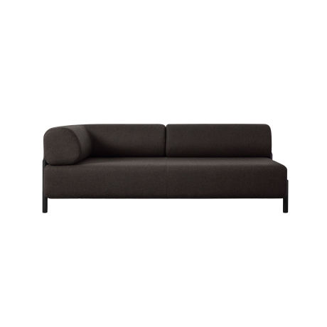 Palo 2-seater Sofa Chaise Left, Brown-Black