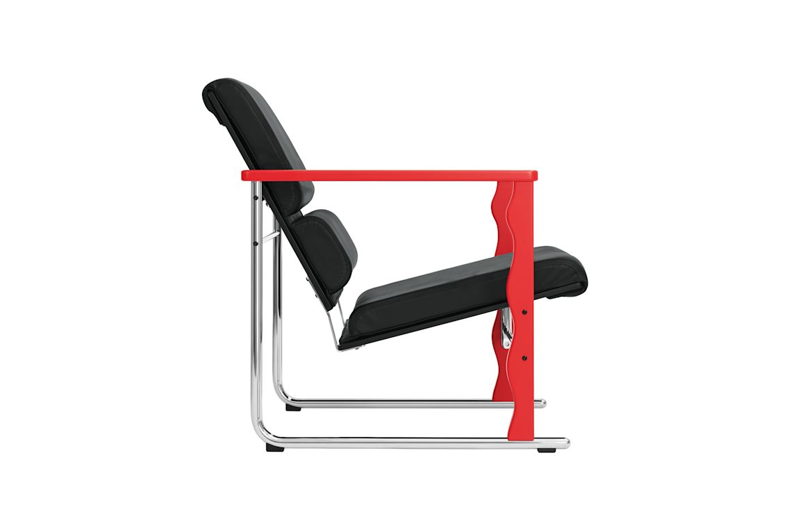 Experiment Lounge Chair, 503 / Red / Black Leather, Art. no. 30951 (image 3)