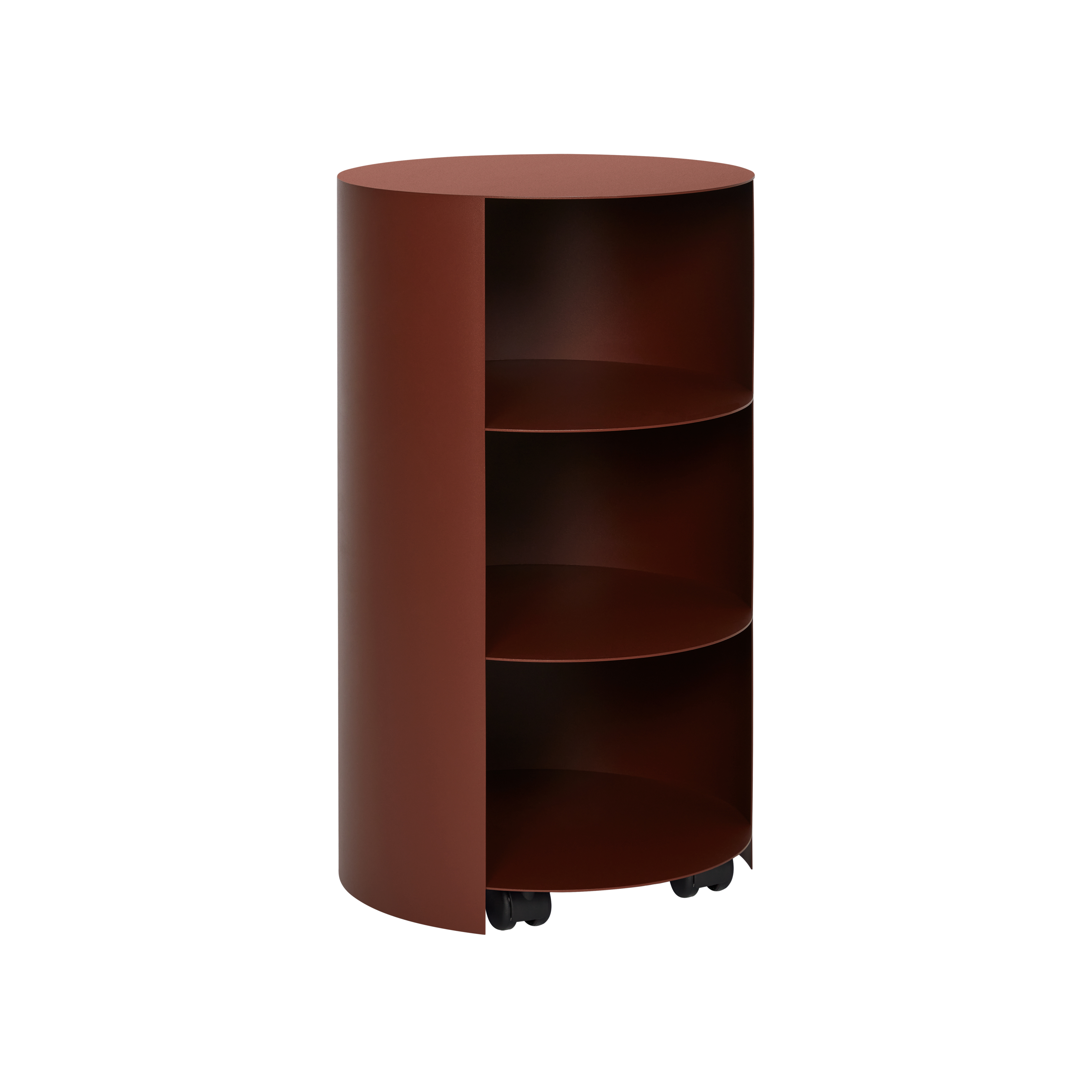 Hide Pedestal, Red Brown Textured