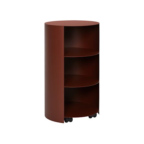 Hide Pedestal, Red Brown Textured