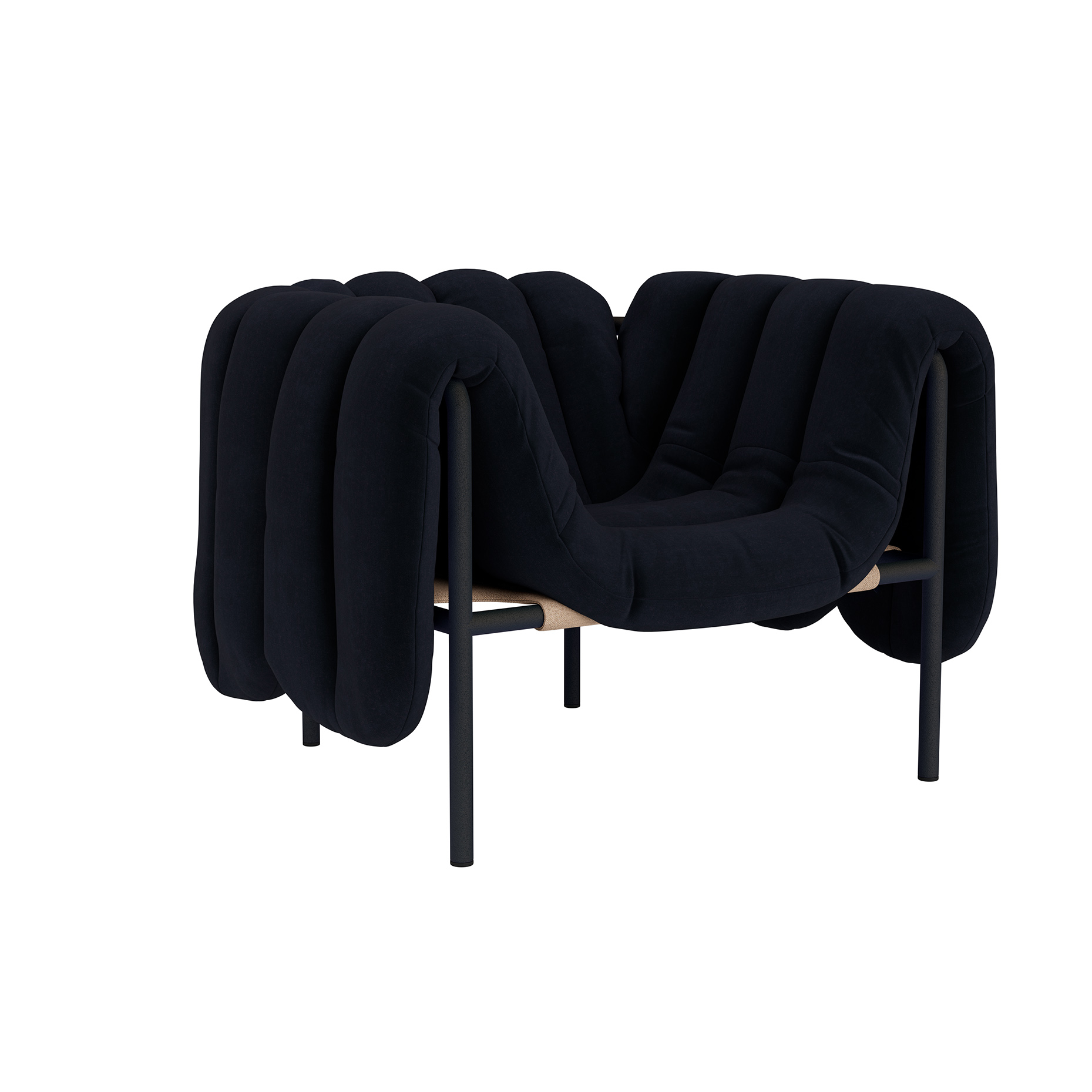 Puffy Lounge Chair, Velluto Coex VL30 / Black Grey, Art. no. 31843 (image 1)