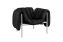 Puffy Lounge Chair, Black Leather / Stainless (UK), Art. no. 20646 (image 1)