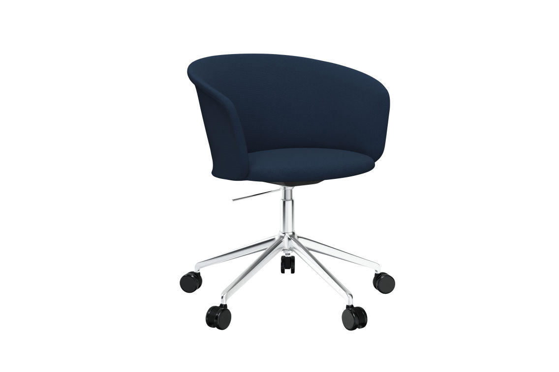 Kendo Swivel Chair 5-star Castors, Dark Blue / Polished, Art. no. 30964 (image 1)