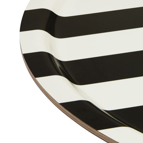 Stripe Tray Large, Cream / Black