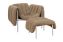 Puffy Lounge Chair + Ottoman, Sawdust / Stainless, Art. no. 20319 (image 1)
