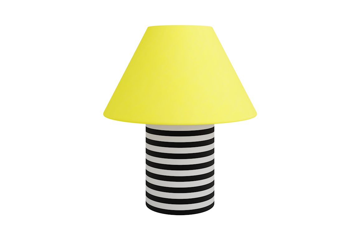 Toto Table Lamp Large, Wax Yellow / Black & White H Stripe (EU), Art. no. 31187 (image 1)