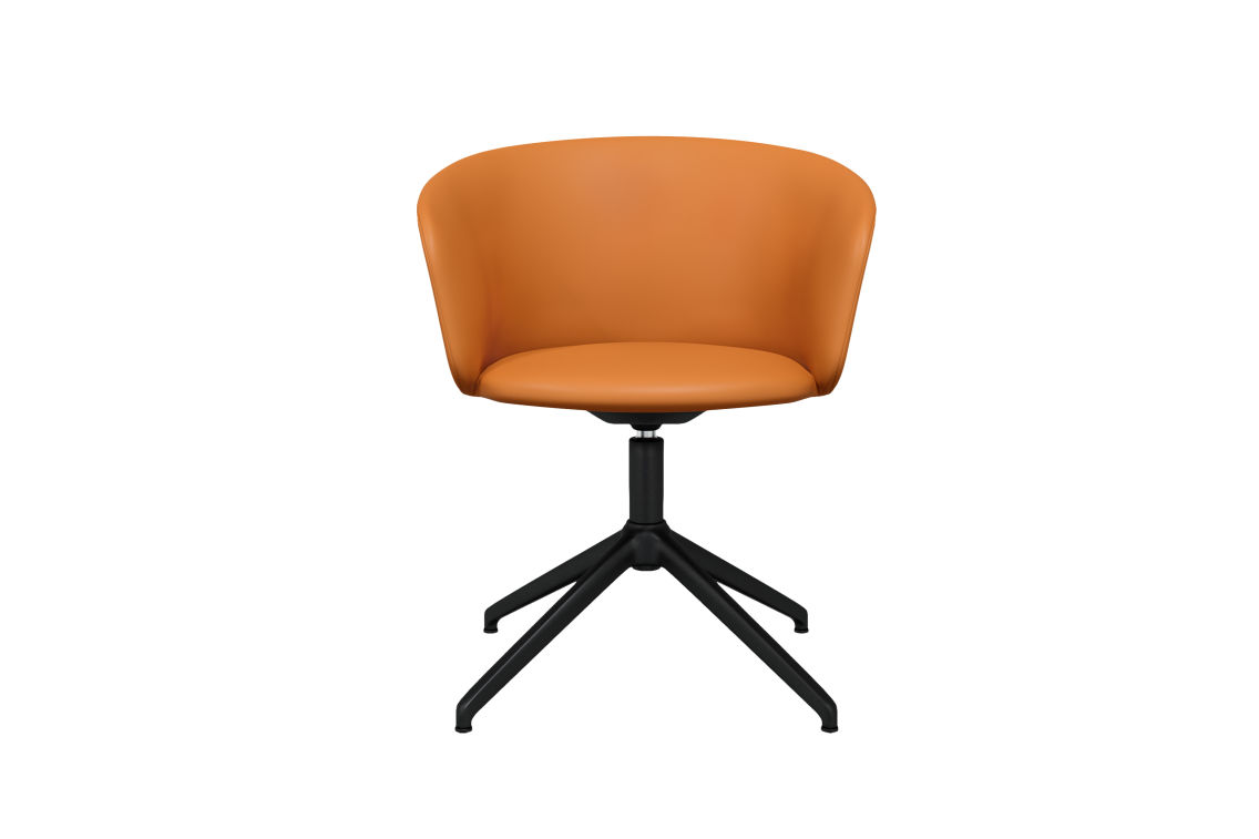 Kendo Swivel Chair 4-star Return, Cognac Leather / Black (UK), Art. no. 20520 (image 2)