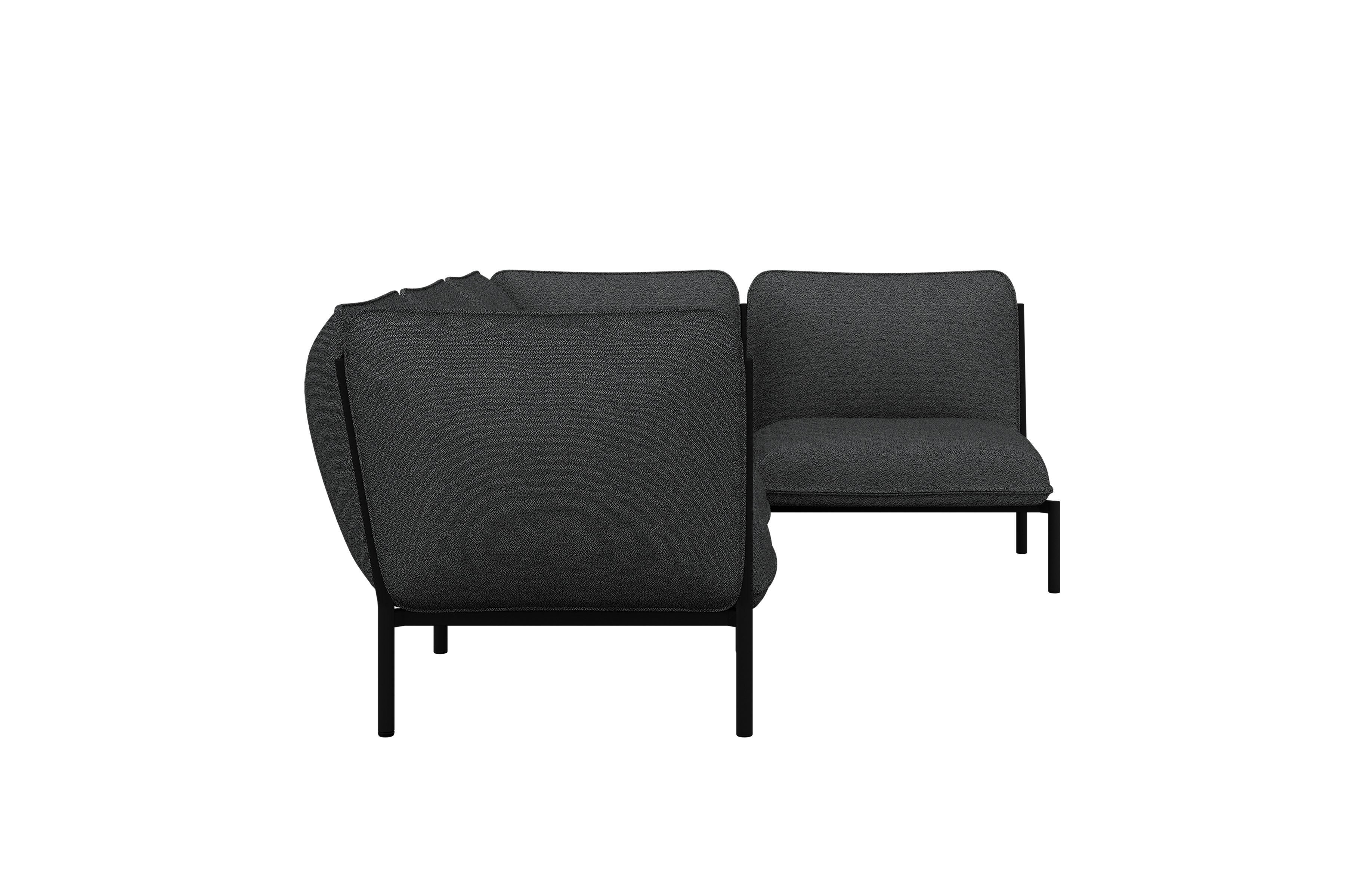 Kumo Corner Sofa Right with Armrest, Graphite (UK), Art. no. 20613 (image 4)