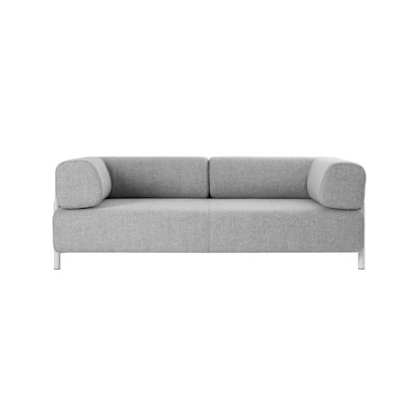 Palo 2-seater Sofa with Armrests, Grey (UK)