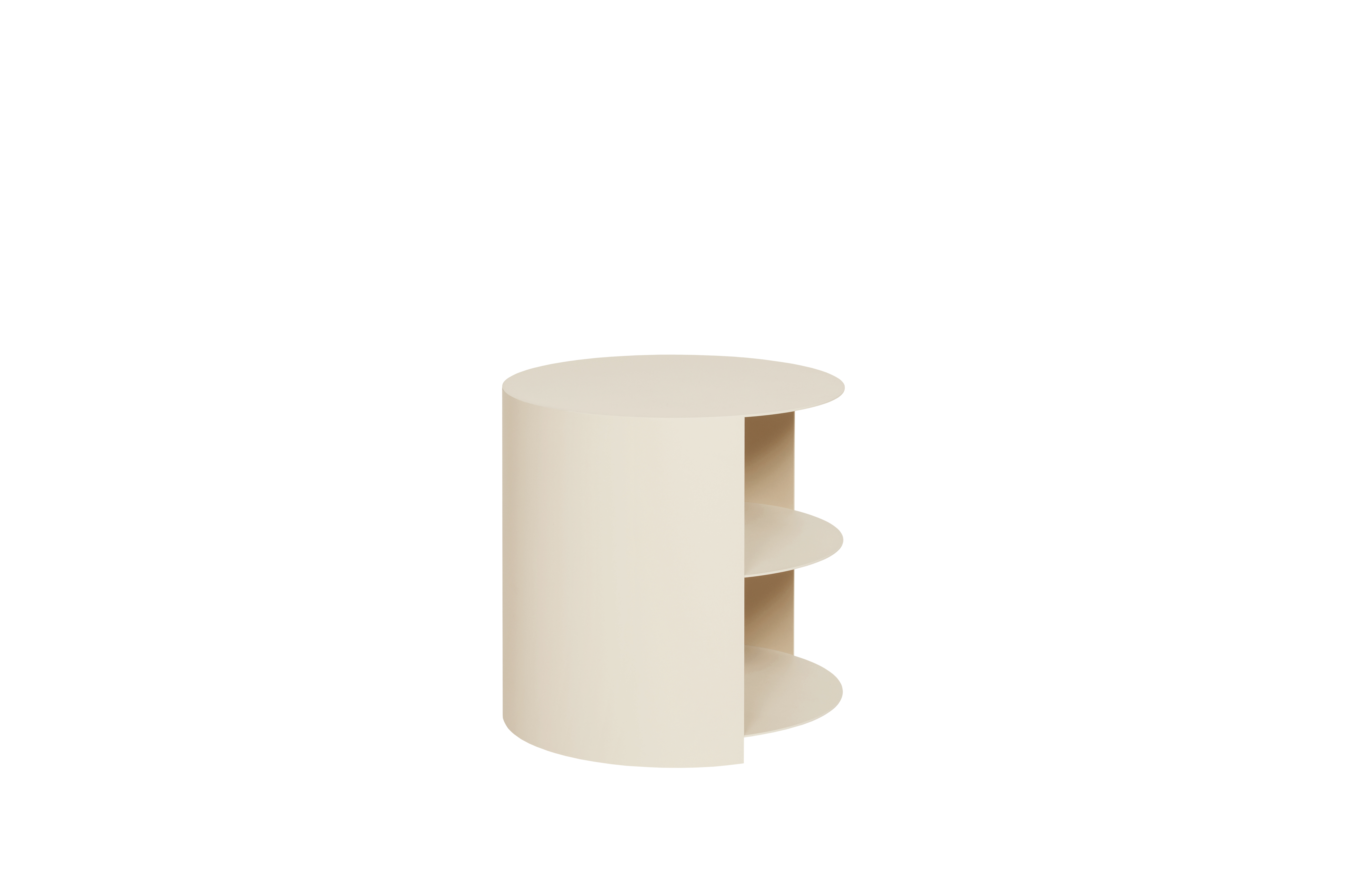 Hide Side Table, Light Ivory Textured, Art. no. 30741 (image 2)