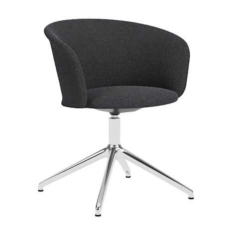 Kendo Swivel Chair 4-star Return, Graphite / Polished (UK)