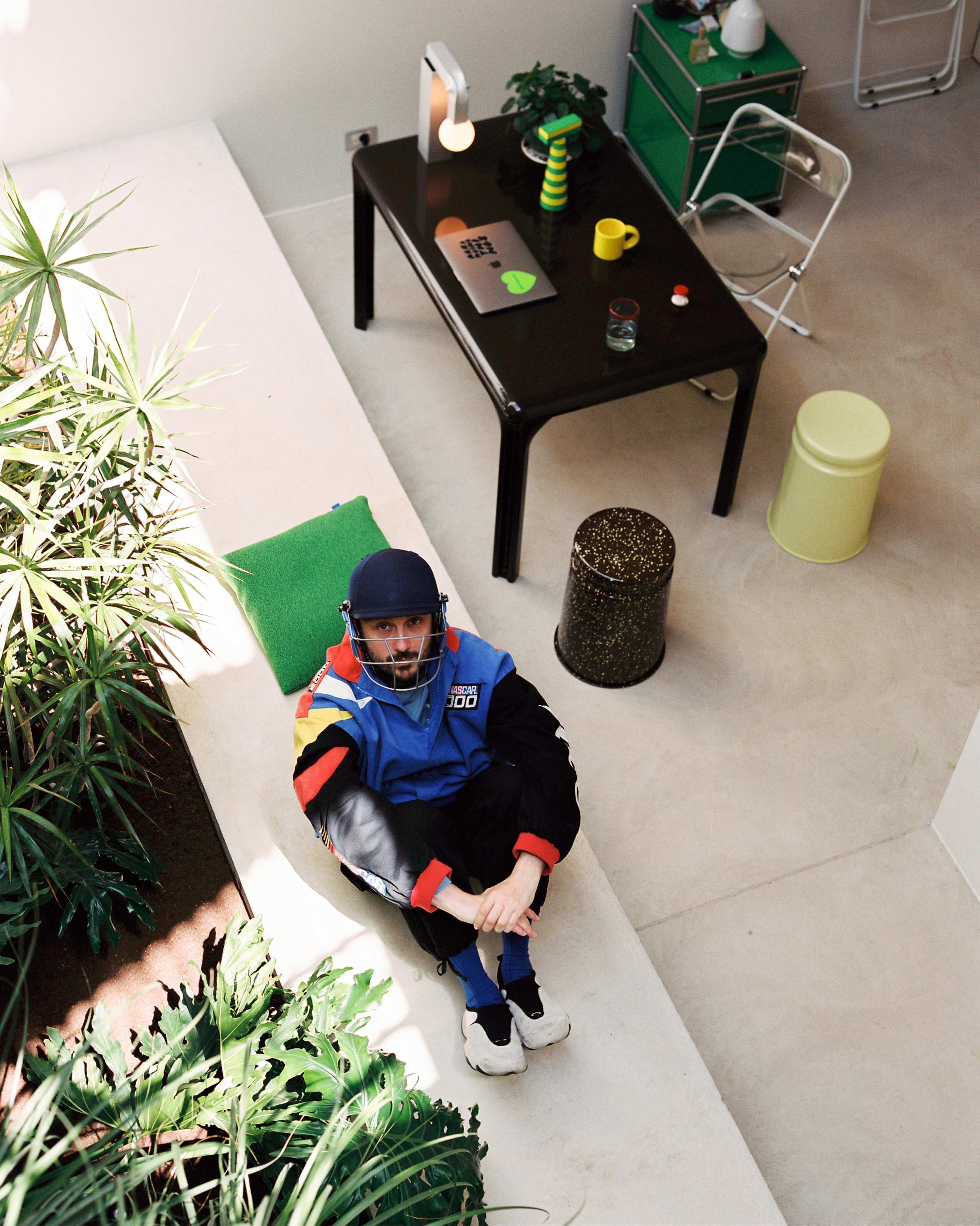Oriol perched beside [Last Stool Brown / Pale Lime Splatter](/furniture/chairs-and-stools/last/31061) and [Last Stool Pale Lime](/furniture/chairs-and-stools/last/31063).