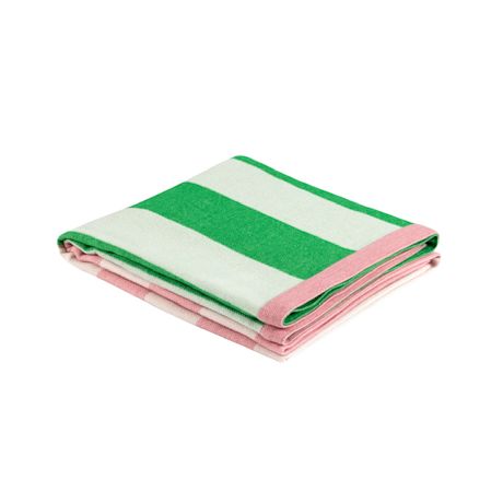 Stripe Throw, Pink / Green