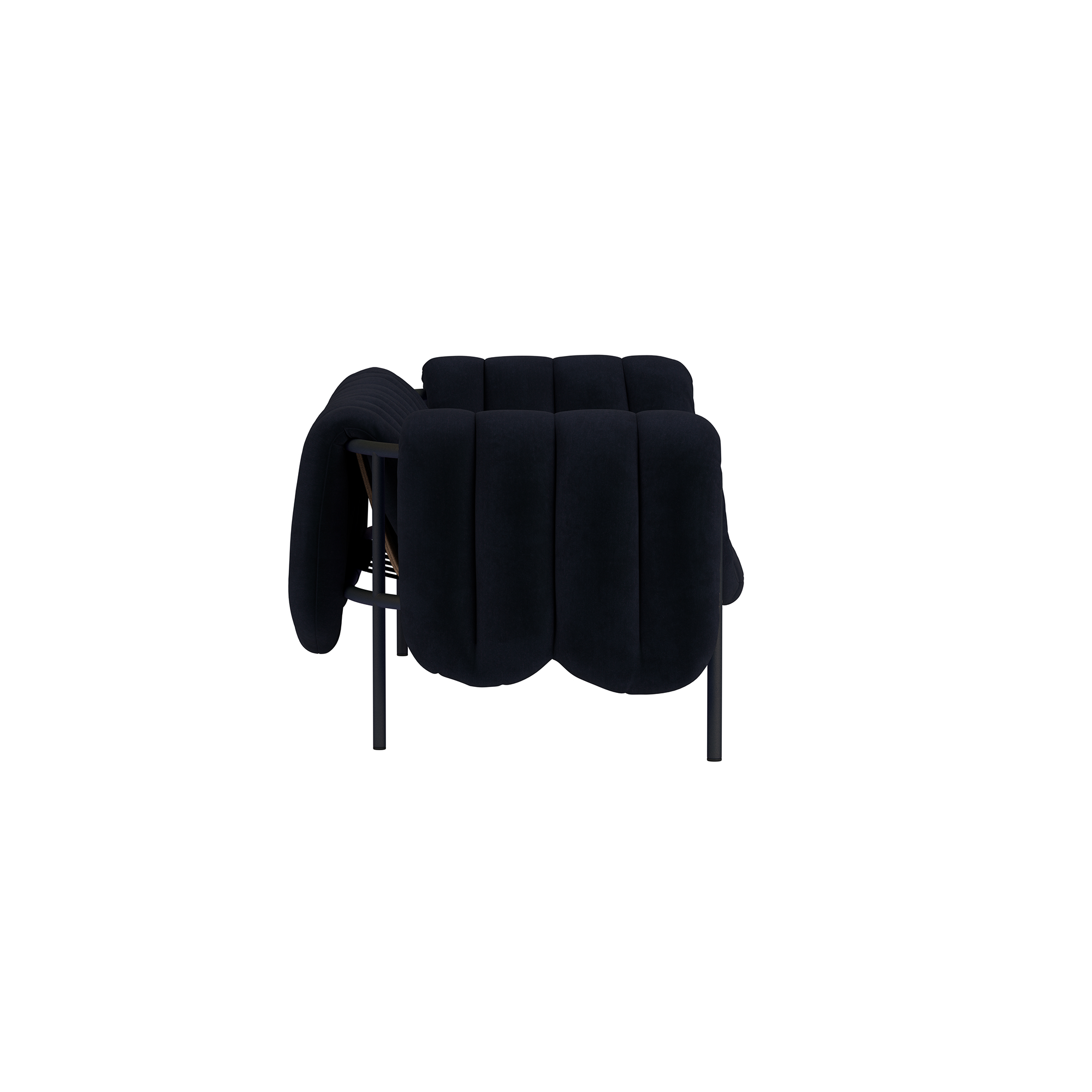 Puffy 2.5-seater Sofa, Velluto Coex VL30 / Black Grey, Art. no. 31863 (image 4)