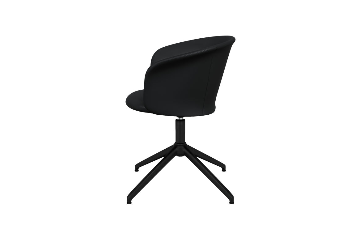 Kendo Swivel Chair 4-star Return, Black Leather / Black, Art. no. 20243 (image 3)